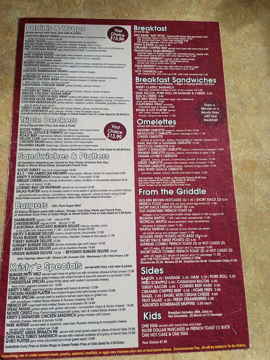 Menu Kristy's Casual Dining-1