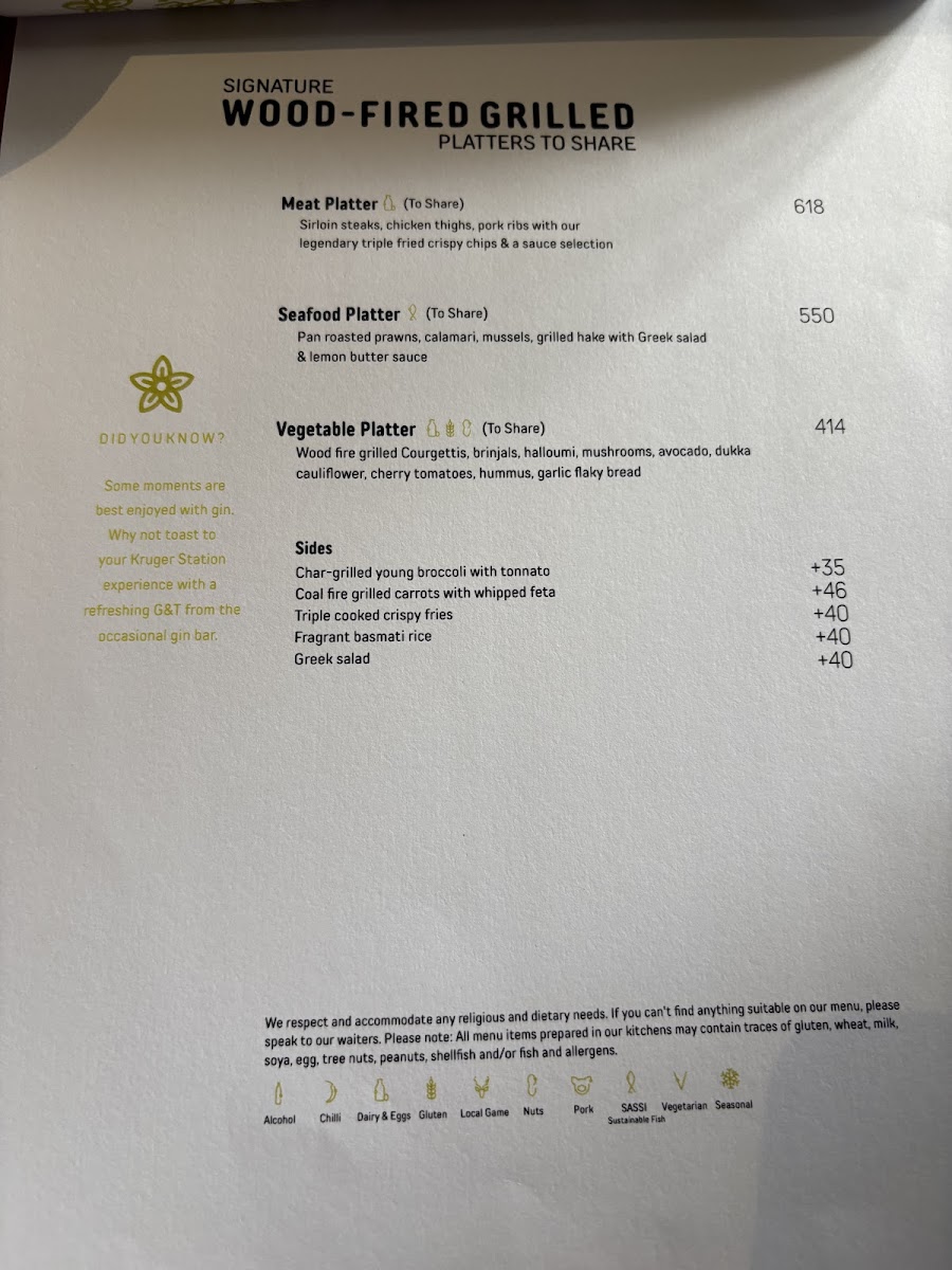 Menu Kruger Station Restaurant @ Skukuza Rest Camp-8