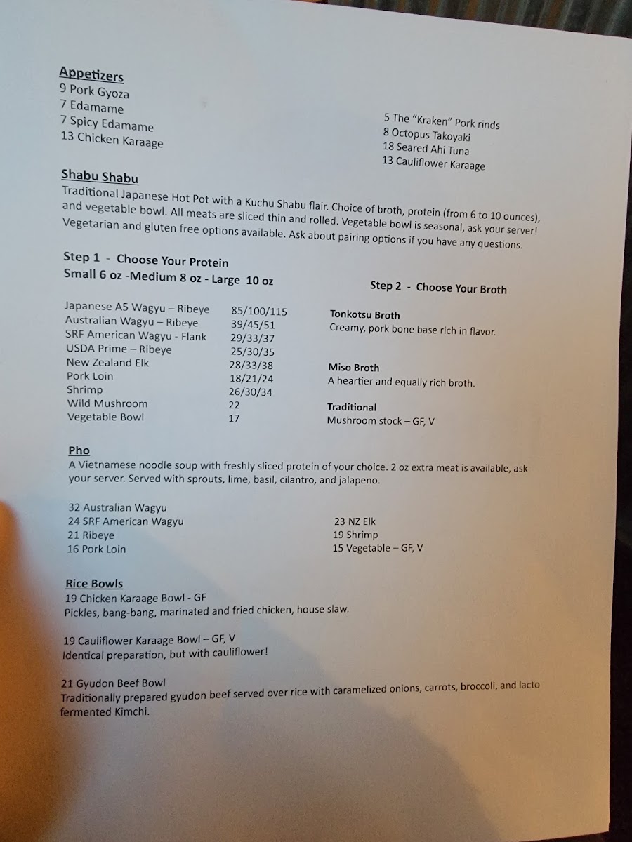 Menu Kuchu Shabu-4