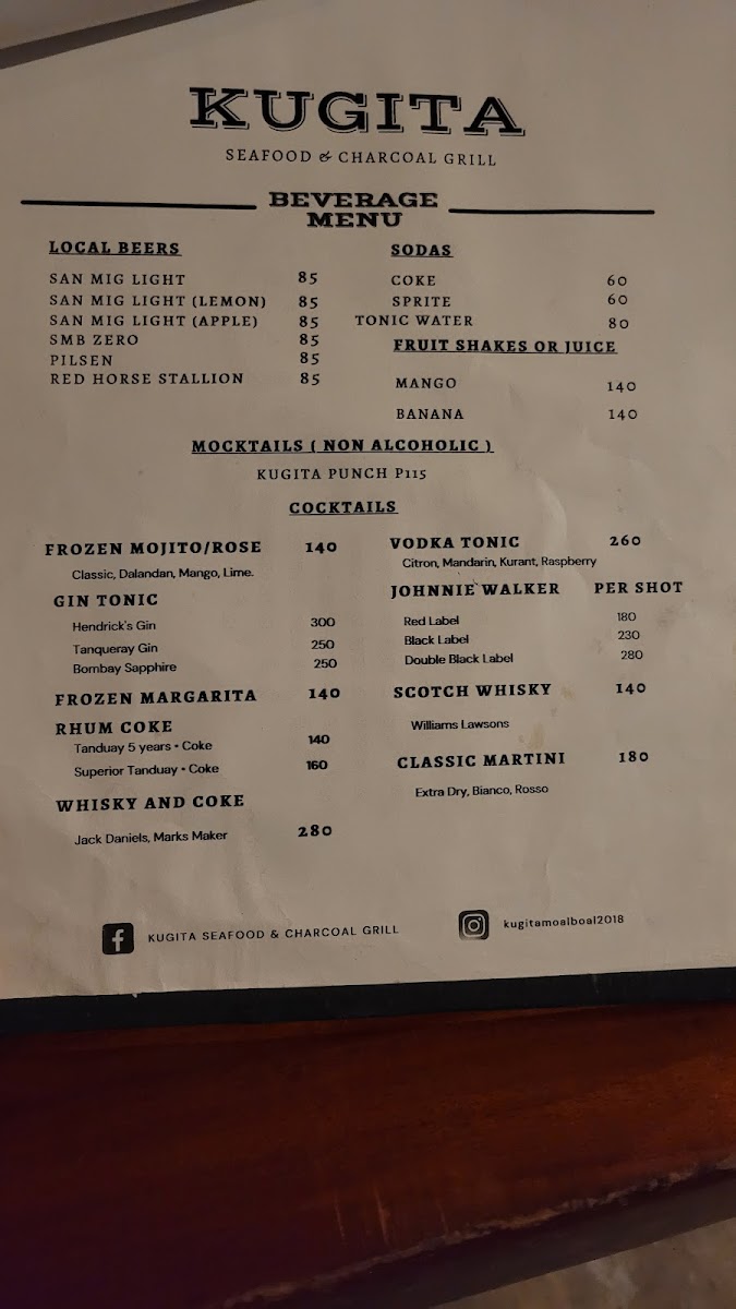 Menu Kugita Seafood & Charcoal Grill-10