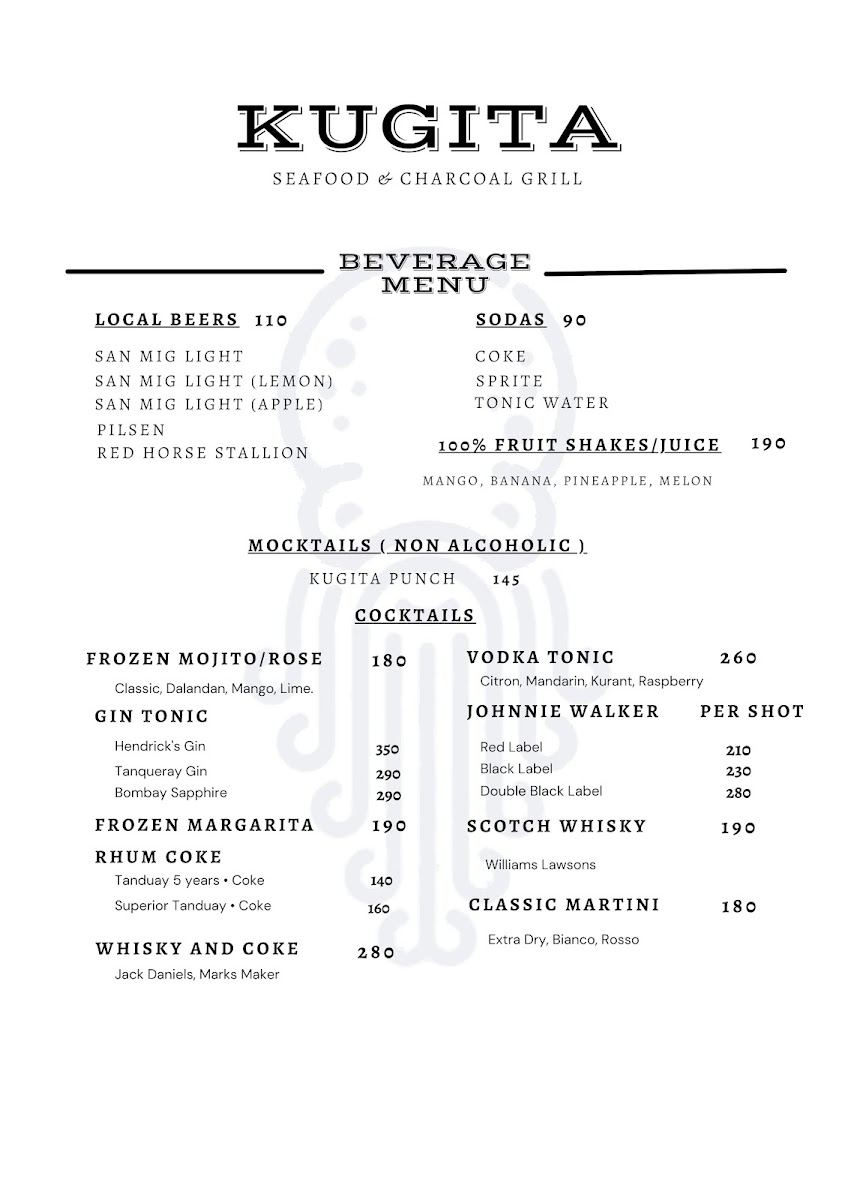 Menu Kugita Seafood & Charcoal Grill-2