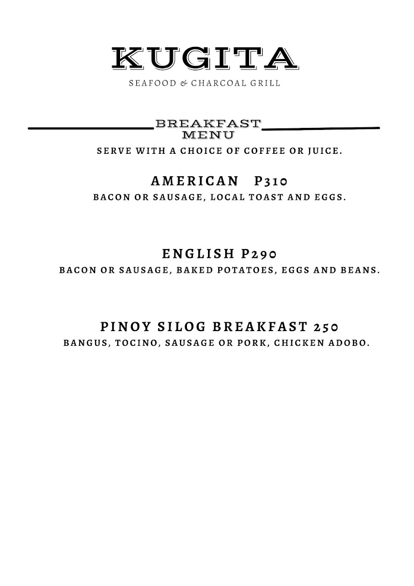Menu Kugita Seafood & Charcoal Grill-4