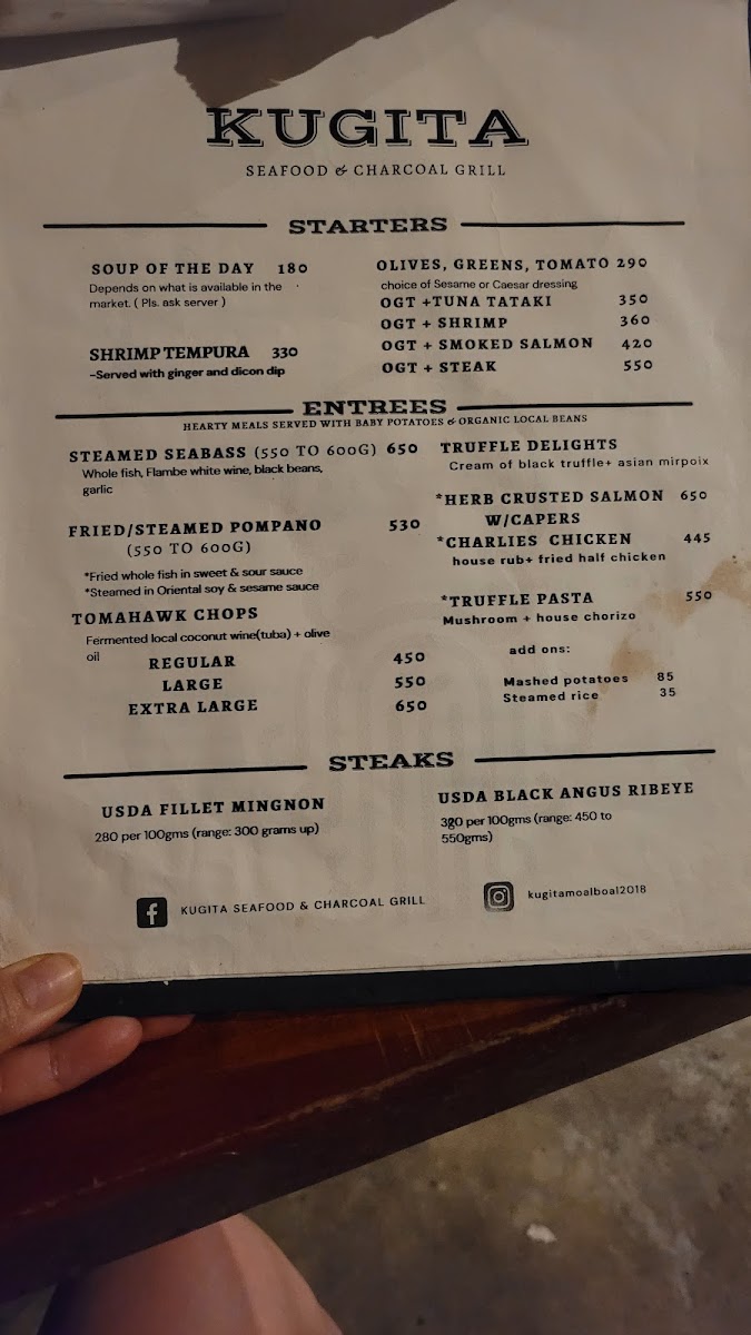 Menu Kugita Seafood & Charcoal Grill-9