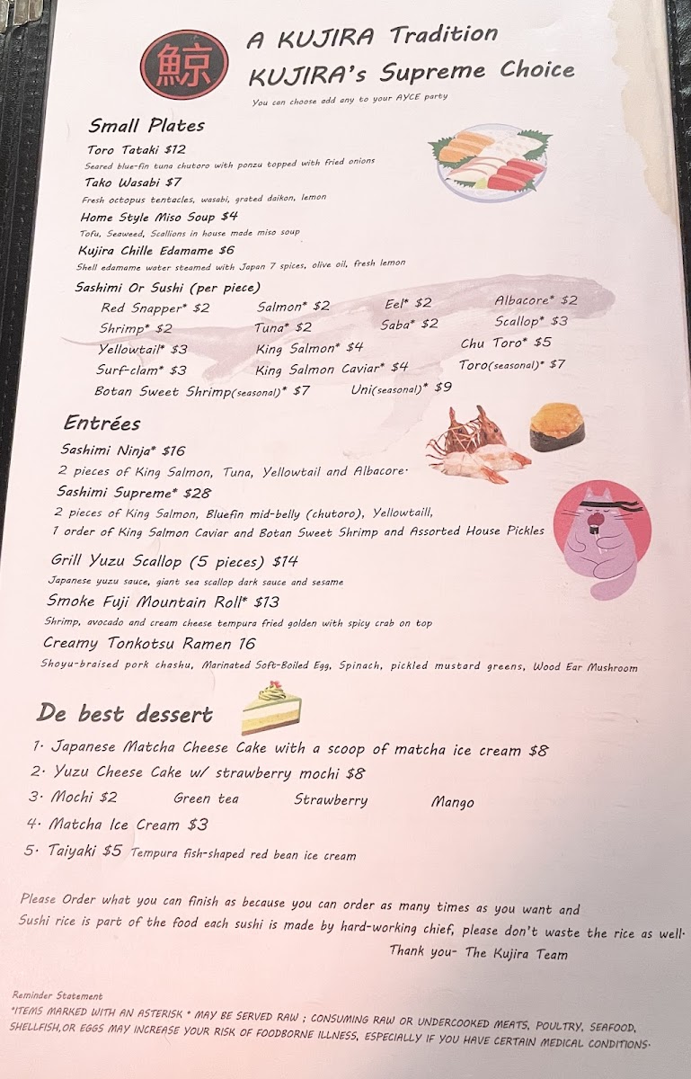 Menu Kujira Sushi & Bar-2