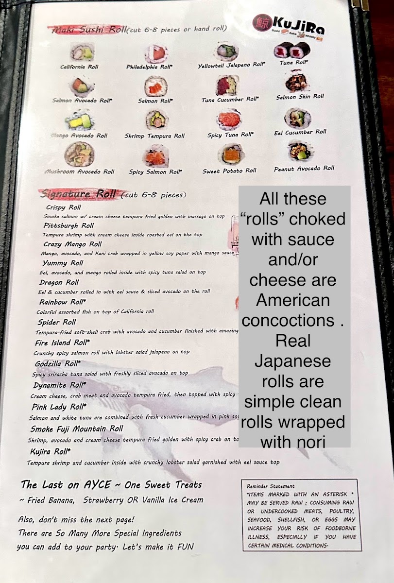 Menu Kujira Sushi & Bar-8