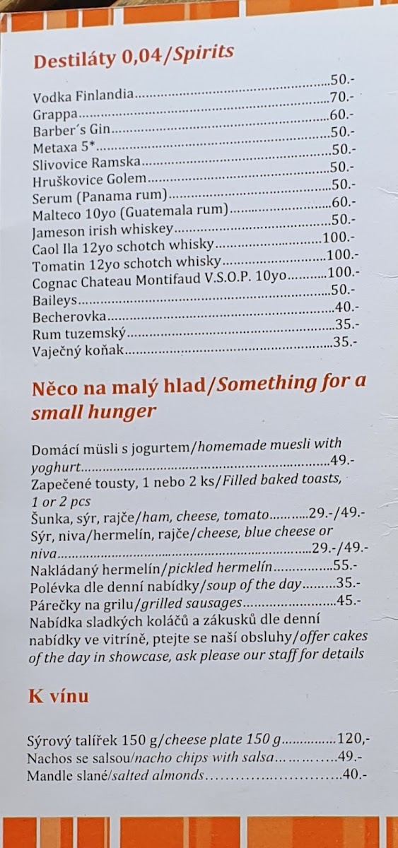 Menu Kumbál-5
