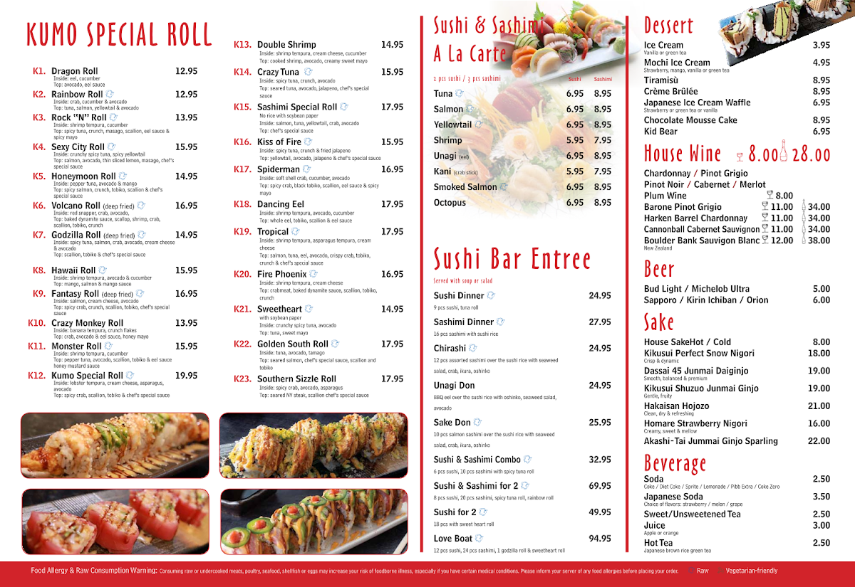 Menu Kumo Sushi & Ramen-1