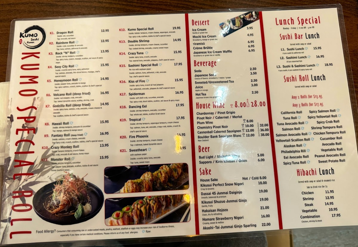 Menu Kumo Sushi & Ramen-10