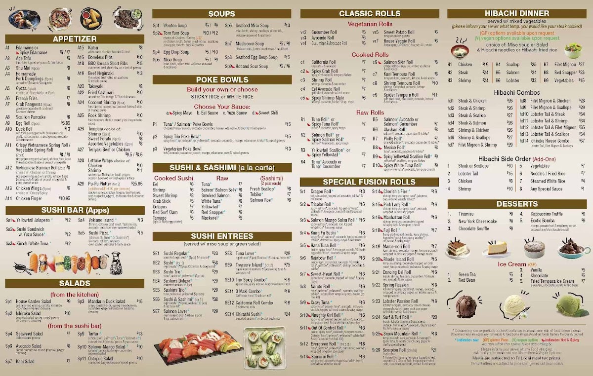 Menu Kung Fu Kitchen Asian Bistro&sushi Bar-1