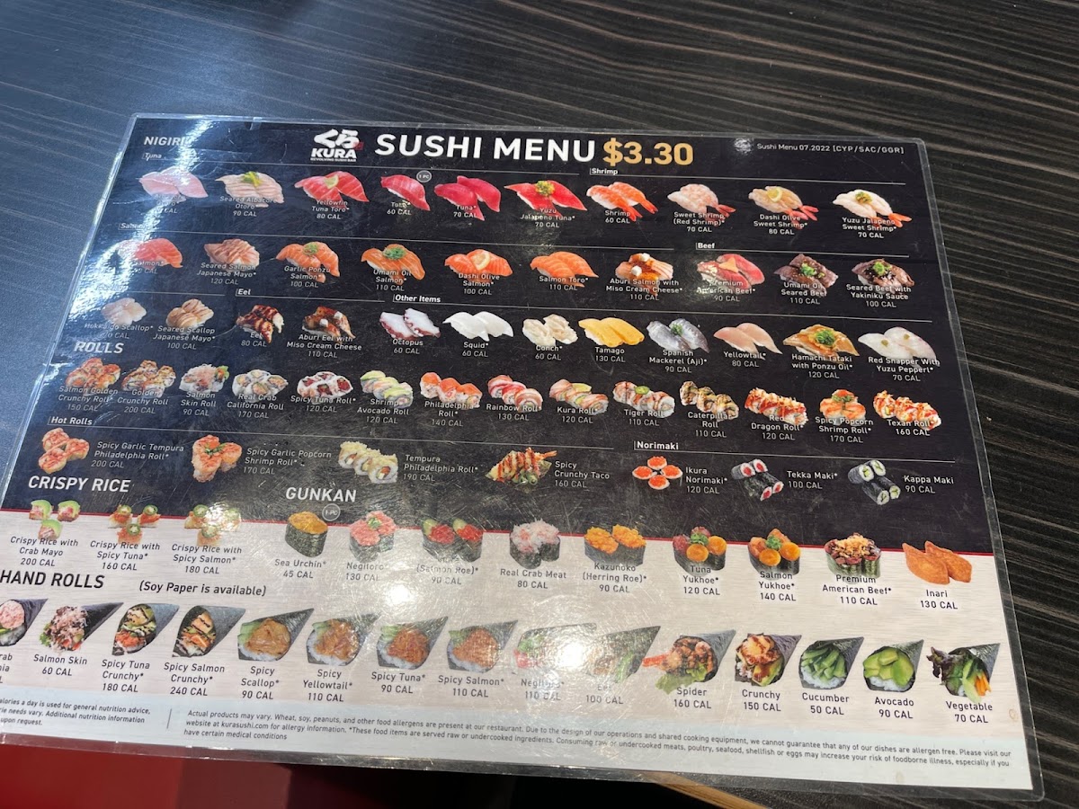 Menu Kura Revolving Sushi Bar-7