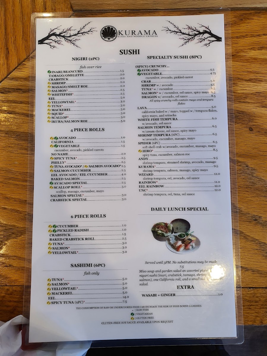 Menu Kurama Sushi & Noodle Express-7