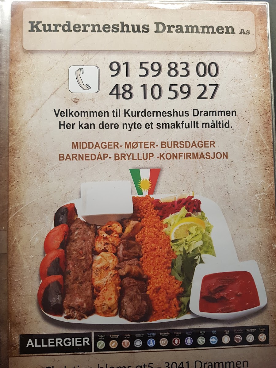 Menu Kurdernes Grillhus Drammen As-8
