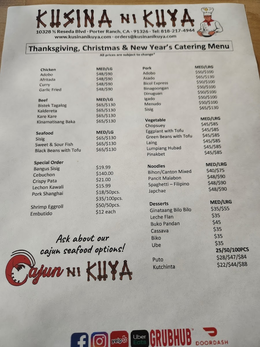 Menu Kusina Ni Kuya-1