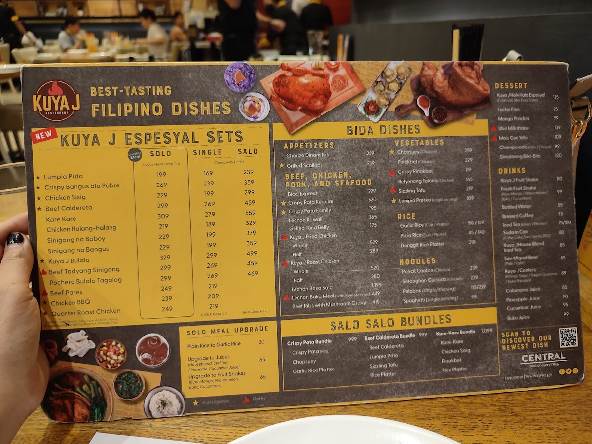 Menu Kuya J - Robinsons Place Manila-7