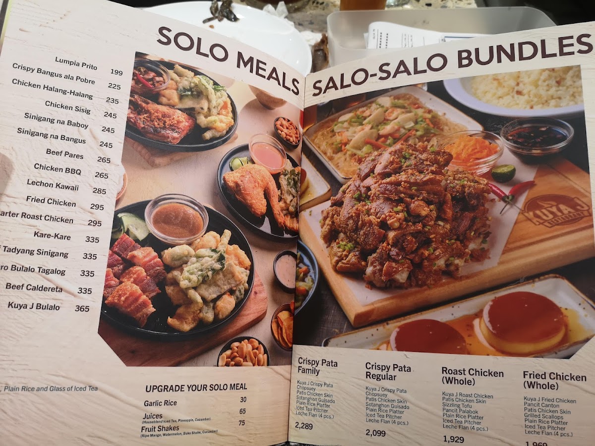 Menu Kuya J - Sm City Bacoor-2