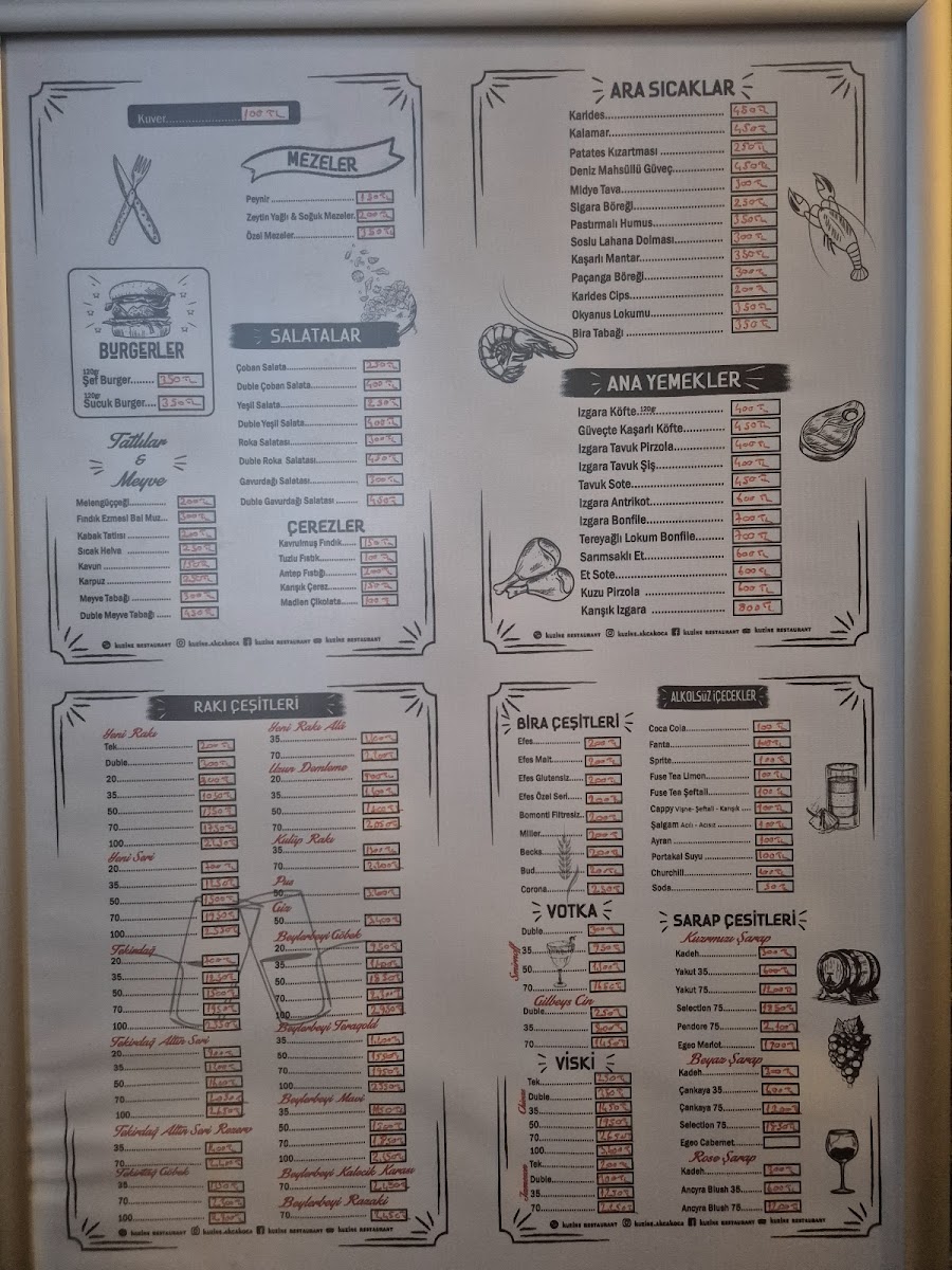 Menu Kuzine Restaurant Akçakoca-1