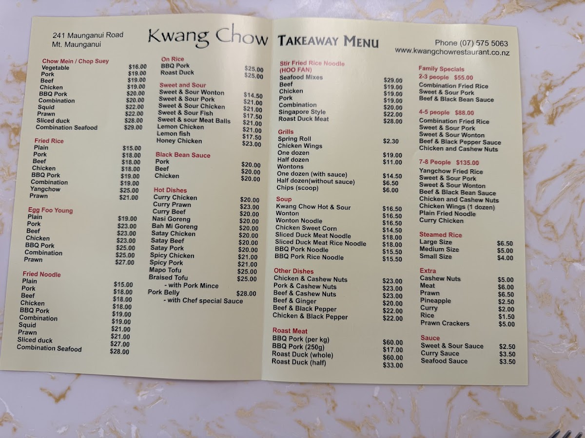 Menu Kwangchow Restaurant-2