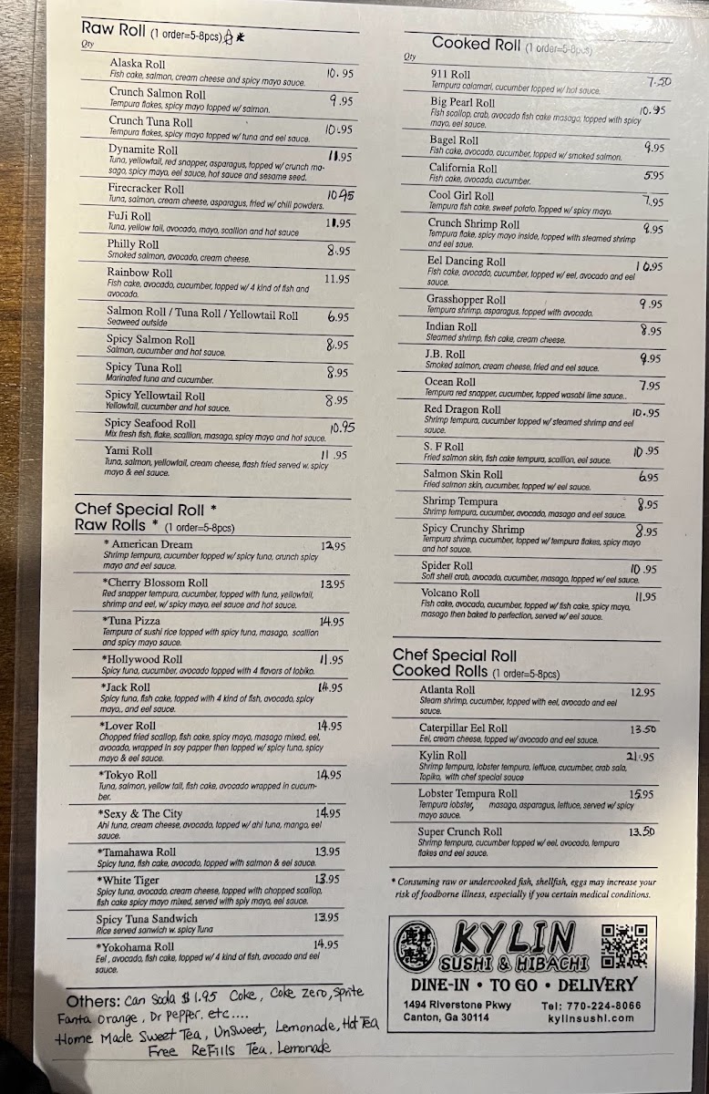 Menu Kylin Sushi & Hibachi-4