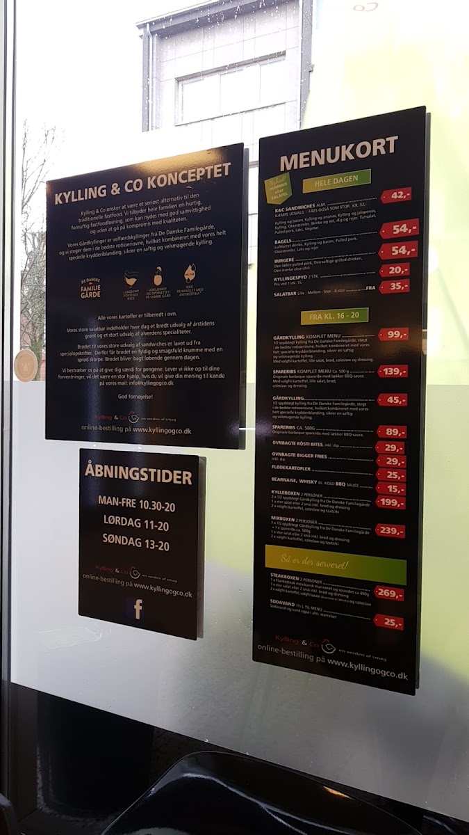Menu Kylling & Co Herning-4