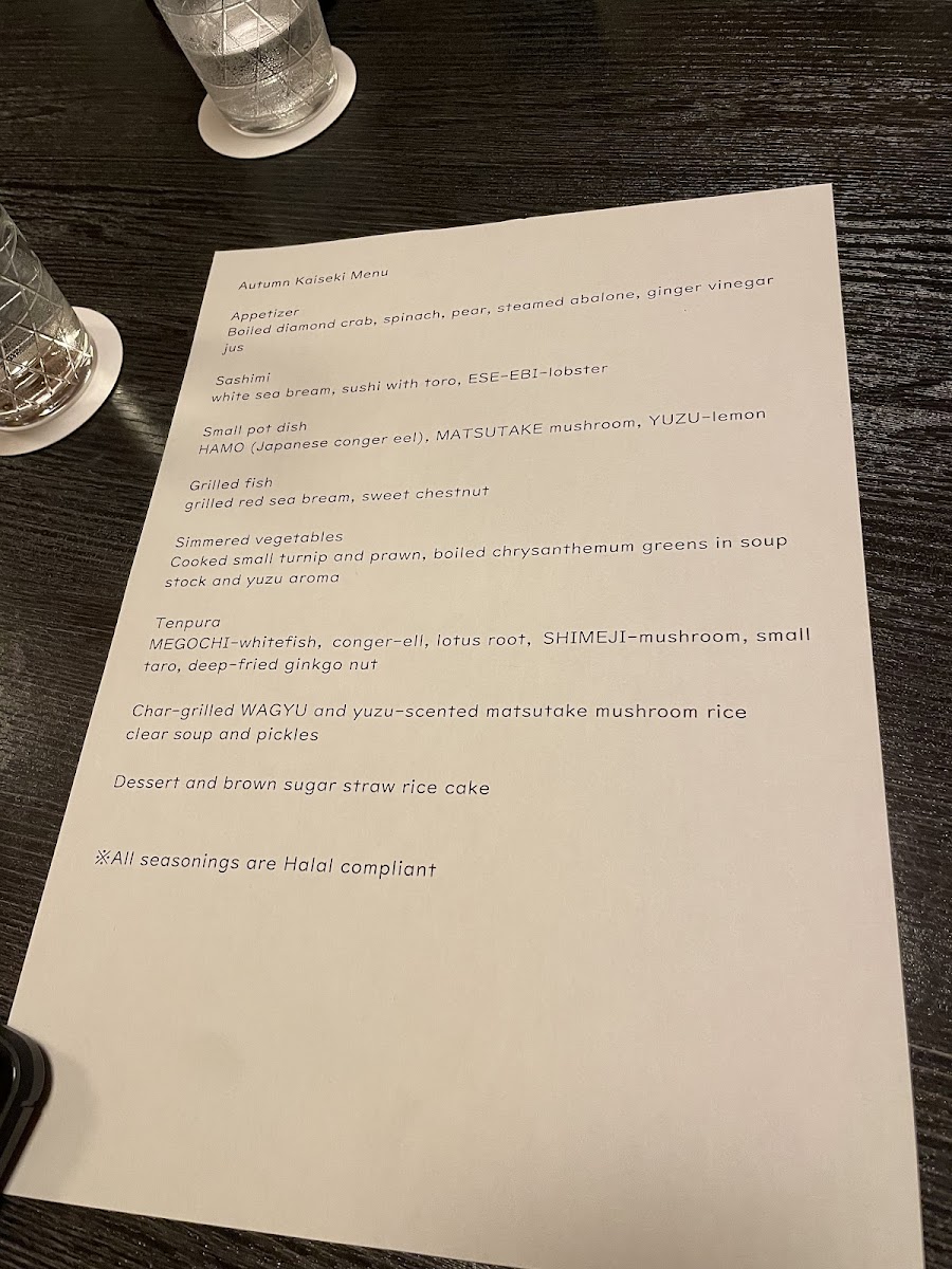 Menu Kyoto Cuisine Seiwasou-1