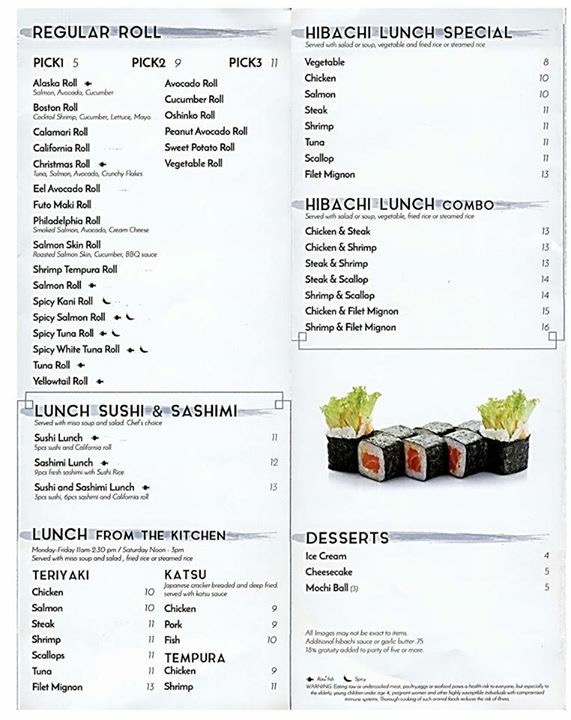 Menu Kyoto Japanese Steak House-3