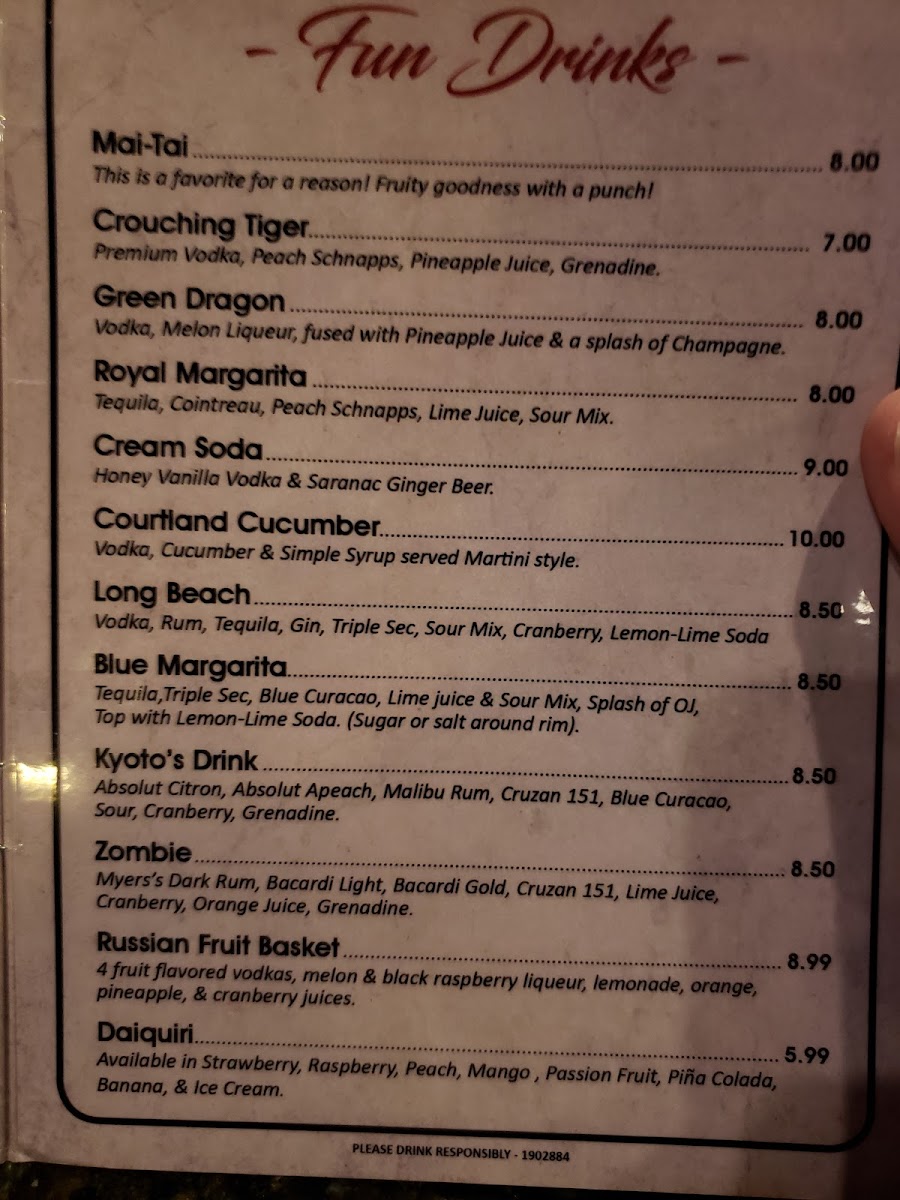 Menu Kyoto Japanese Steak House-8