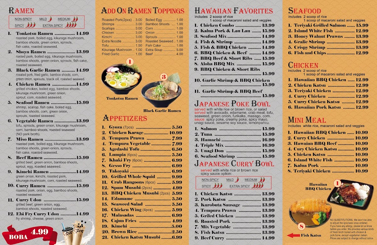 Menu Kyoto Ramen Hawaiian Bbq & Boba-2
