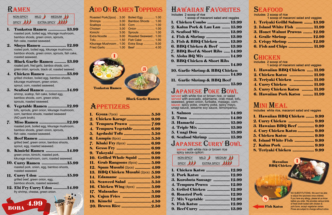 Menu Kyoto Ramen Hawaiian Bbq & Boba-4