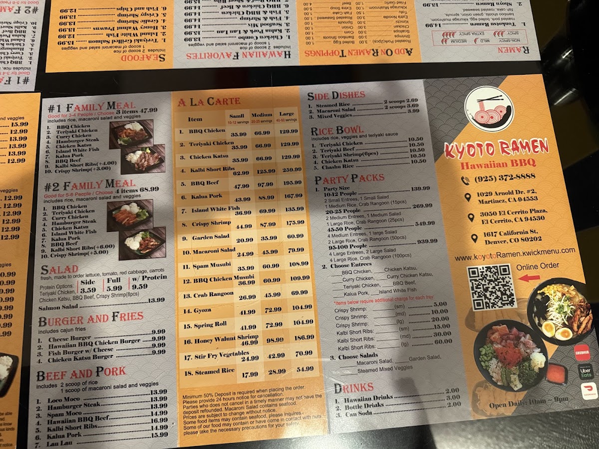 Menu Kyoto Ramen Hawaiian Bbq & Boba-9