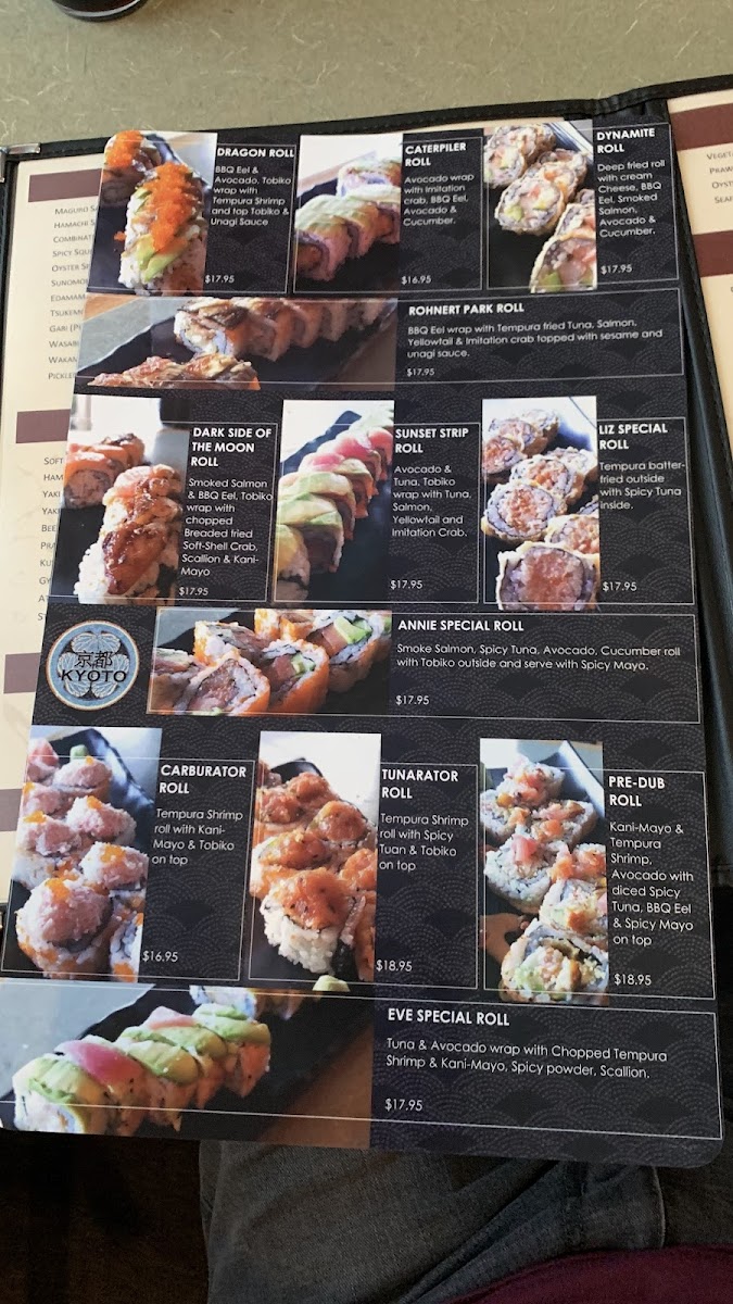 Menu Kyoto Restaurant-1