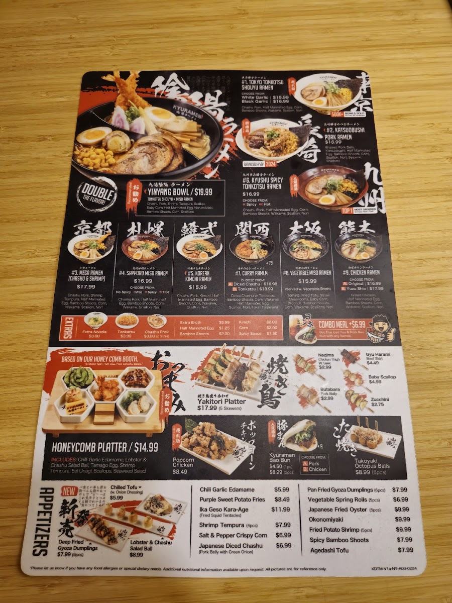 Menu Kyuramen Park Slope, Brooklyn-6