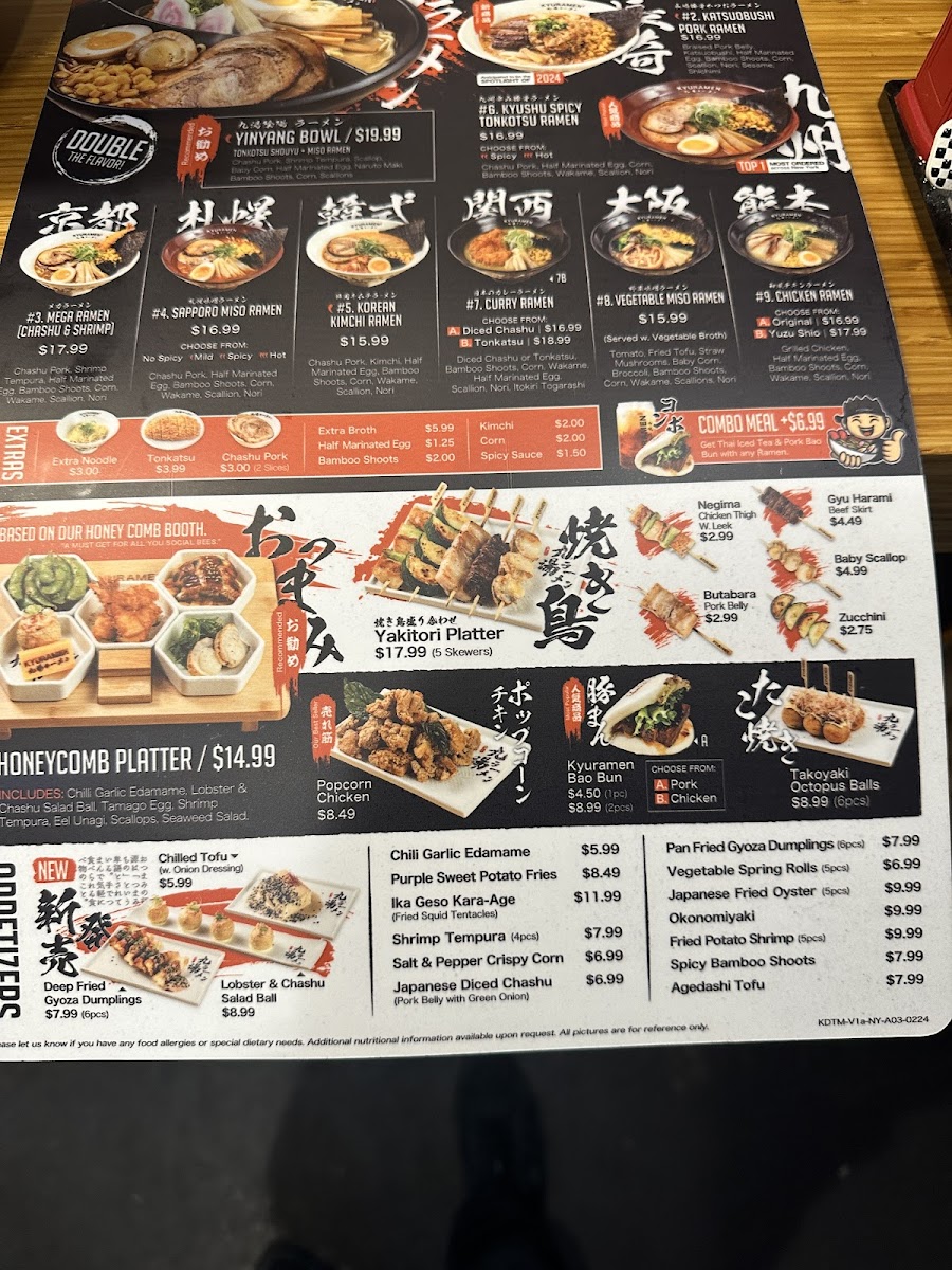 Menu Kyuramen Park Slope, Brooklyn-9