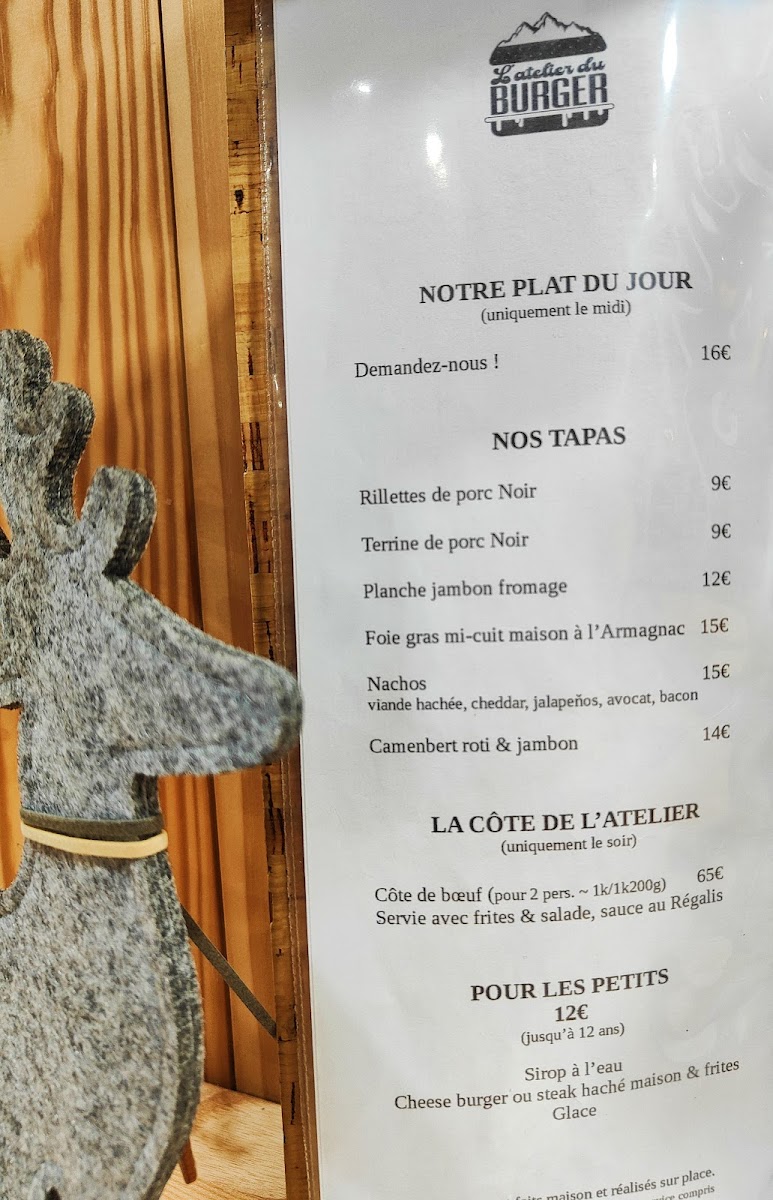 Menu L Atelier Du Burger-5
