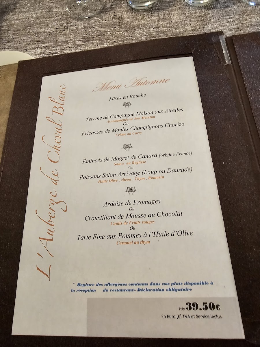 Menu L' Auberge De Cheval Blanc-3