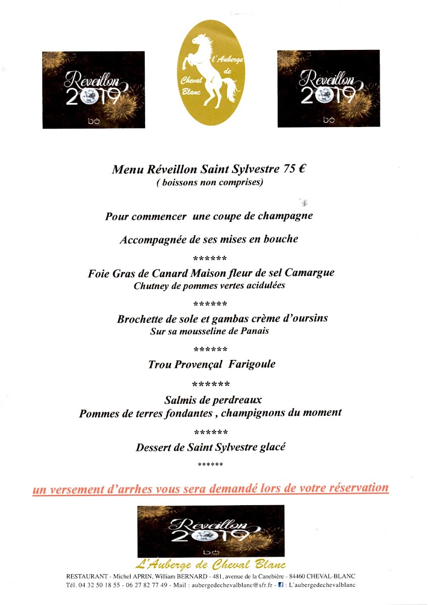 Menu L' Auberge De Cheval Blanc-6