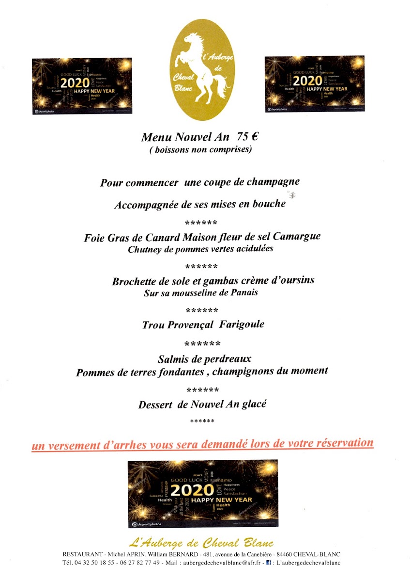 Menu L' Auberge De Cheval Blanc-7
