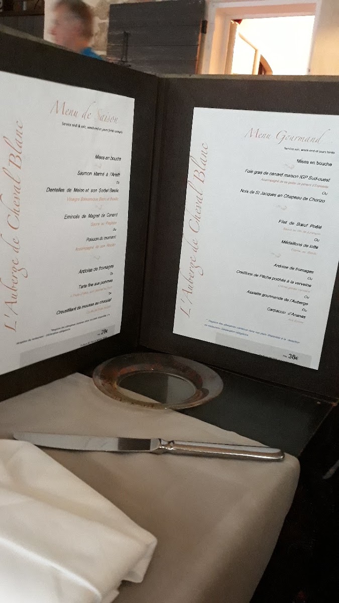 Menu L' Auberge De Cheval Blanc-8