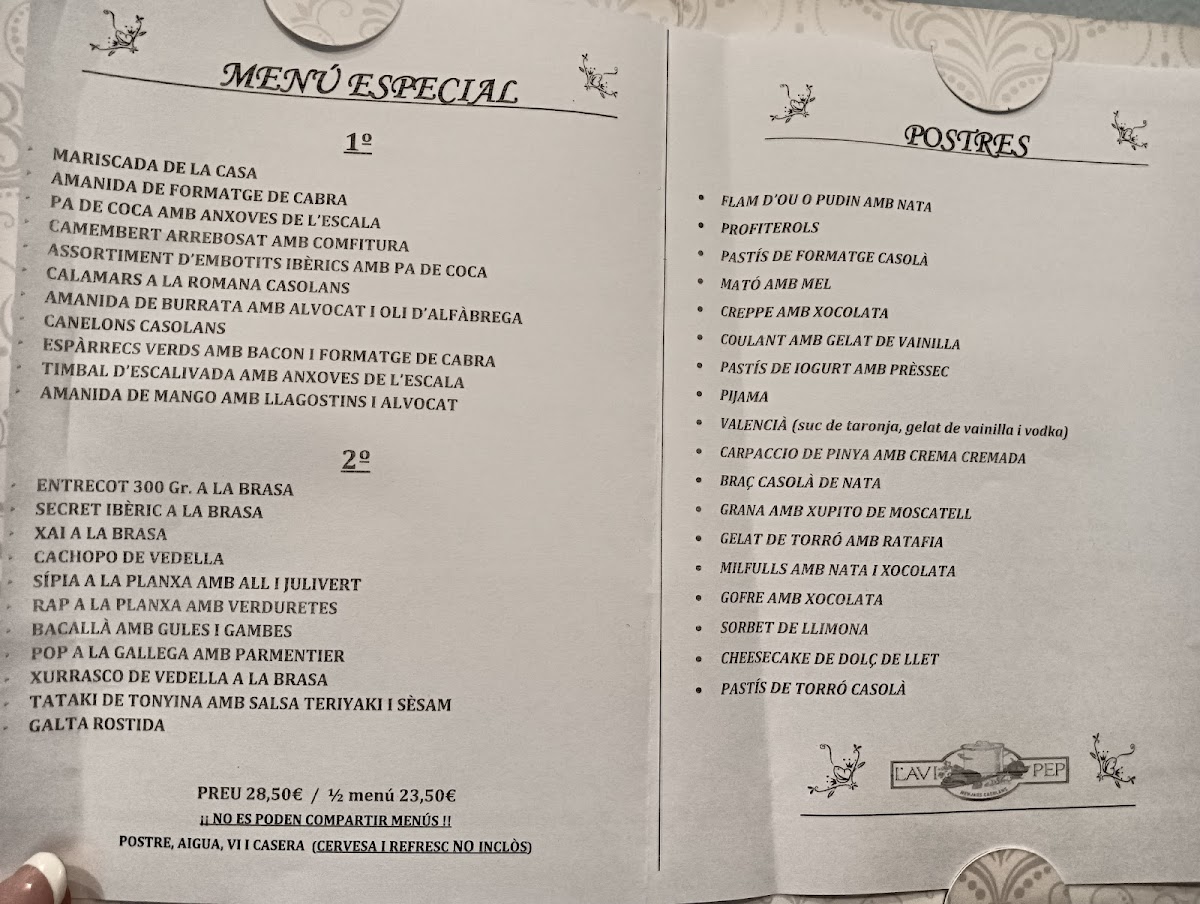 Menu L' Avi Pep Restaurant-2