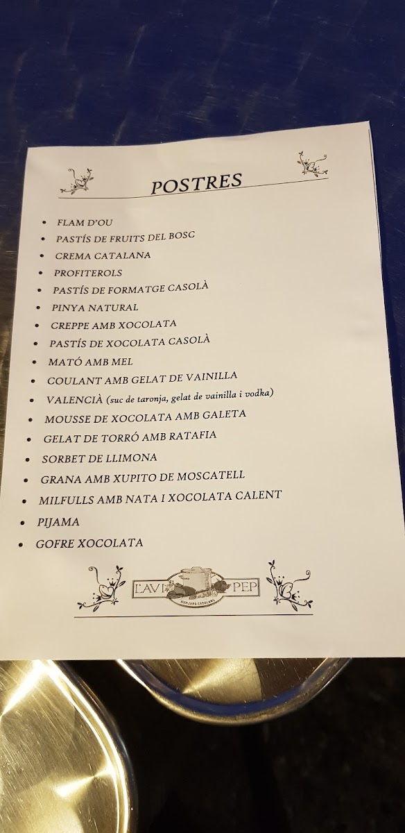 Menu L' Avi Pep Restaurant-7