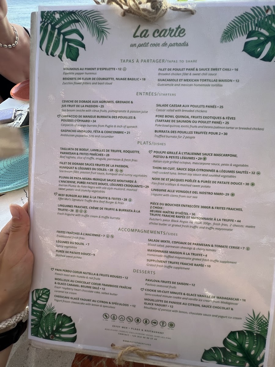 Menu L' Effet Mer Plage-1
