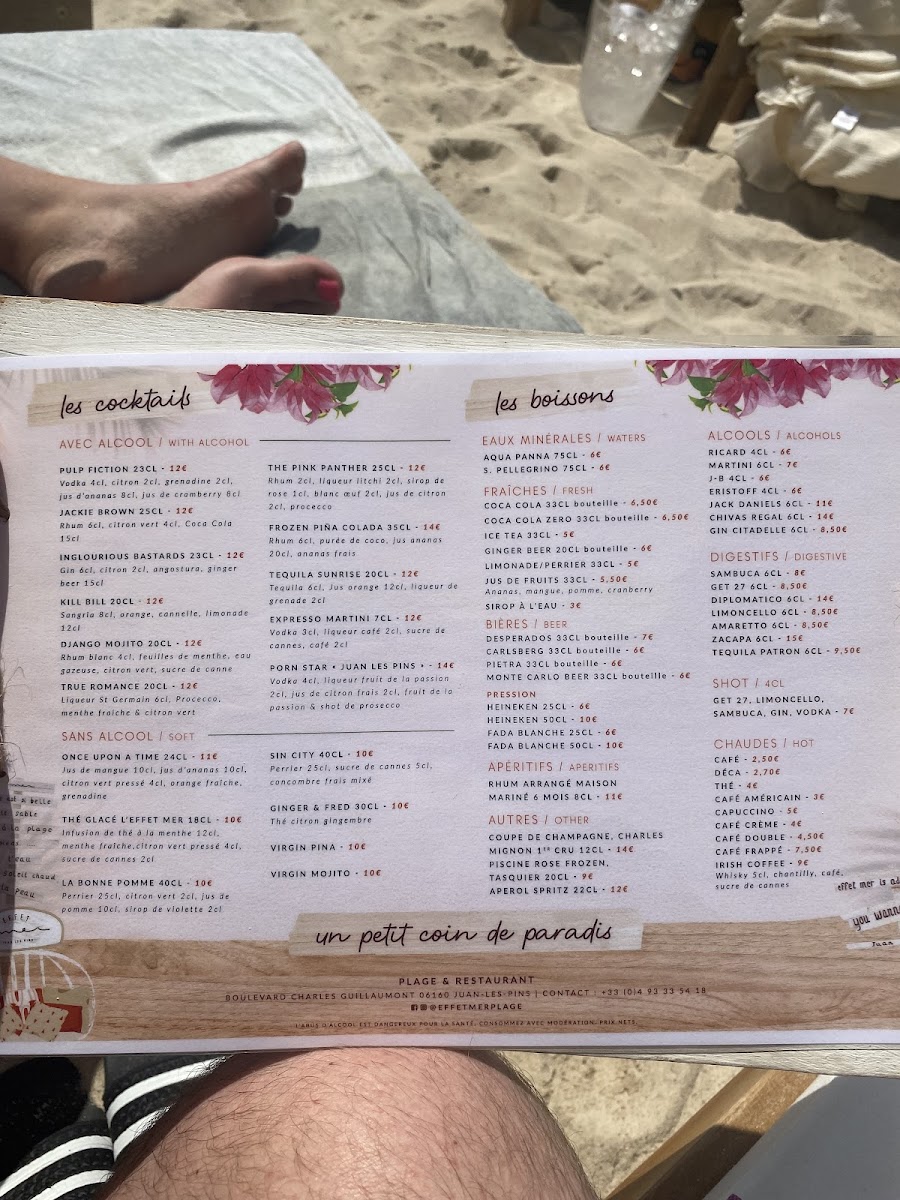 Menu L' Effet Mer Plage-7