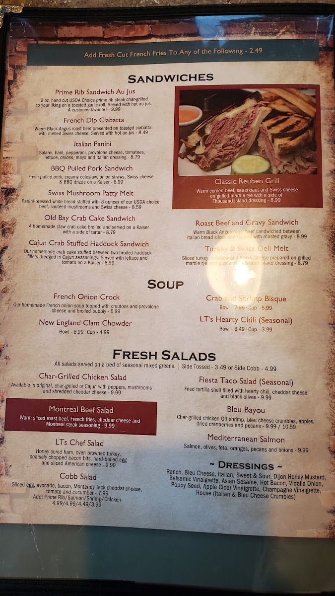 Menu L T Evans Eatery & Drafthouse-2