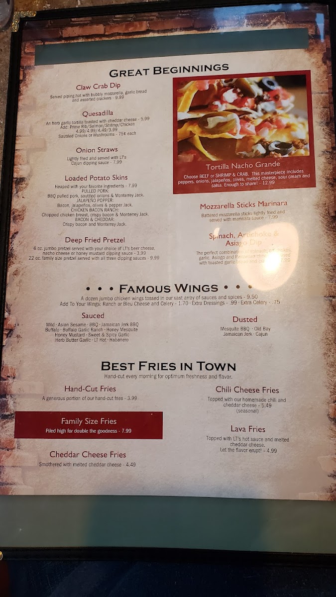 Menu L T Evans Eatery & Drafthouse-4