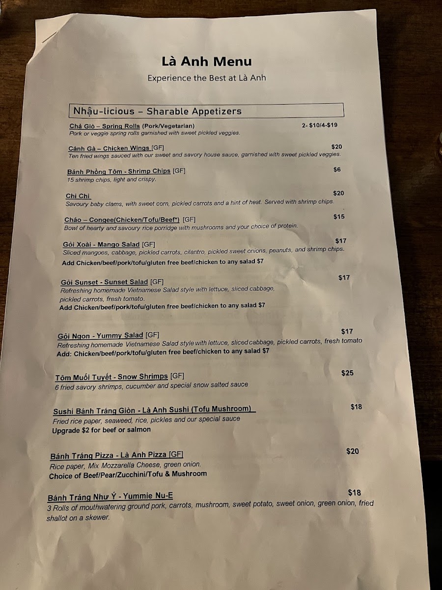 Menu Là Anh - Authentic Vietnamese & Lounge-4