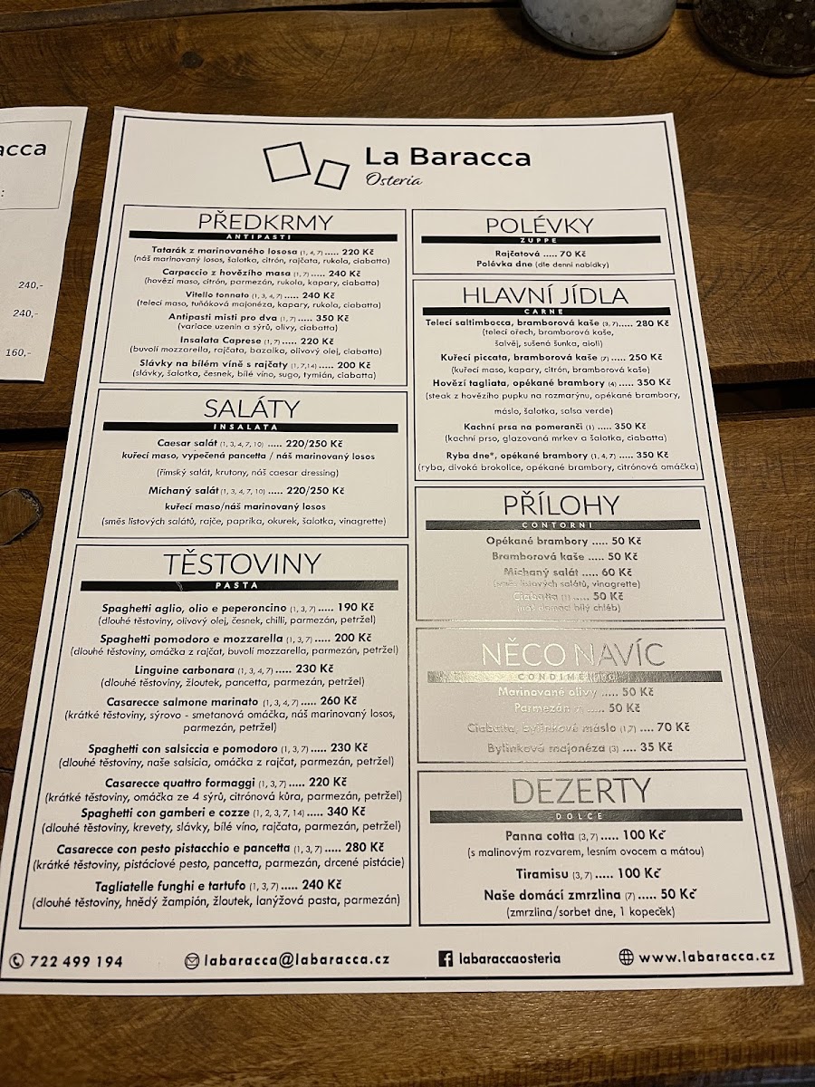 Menu La Baracca-1