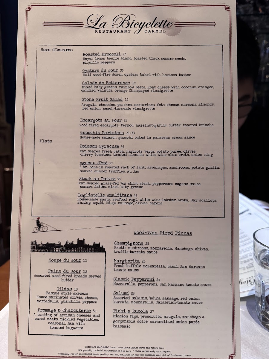 Menu La Bicyclette Restaurant-8