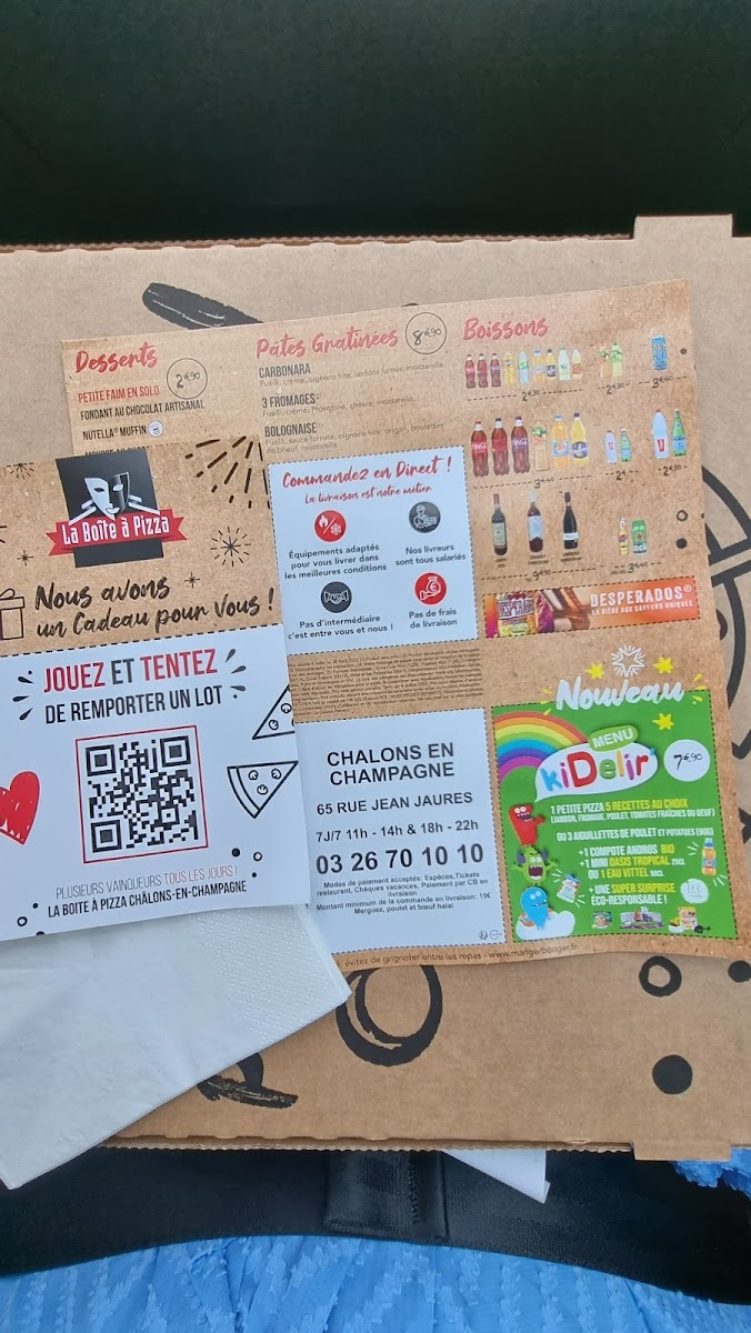Menu La Boite A Pizza Châlons En Champagne-7
