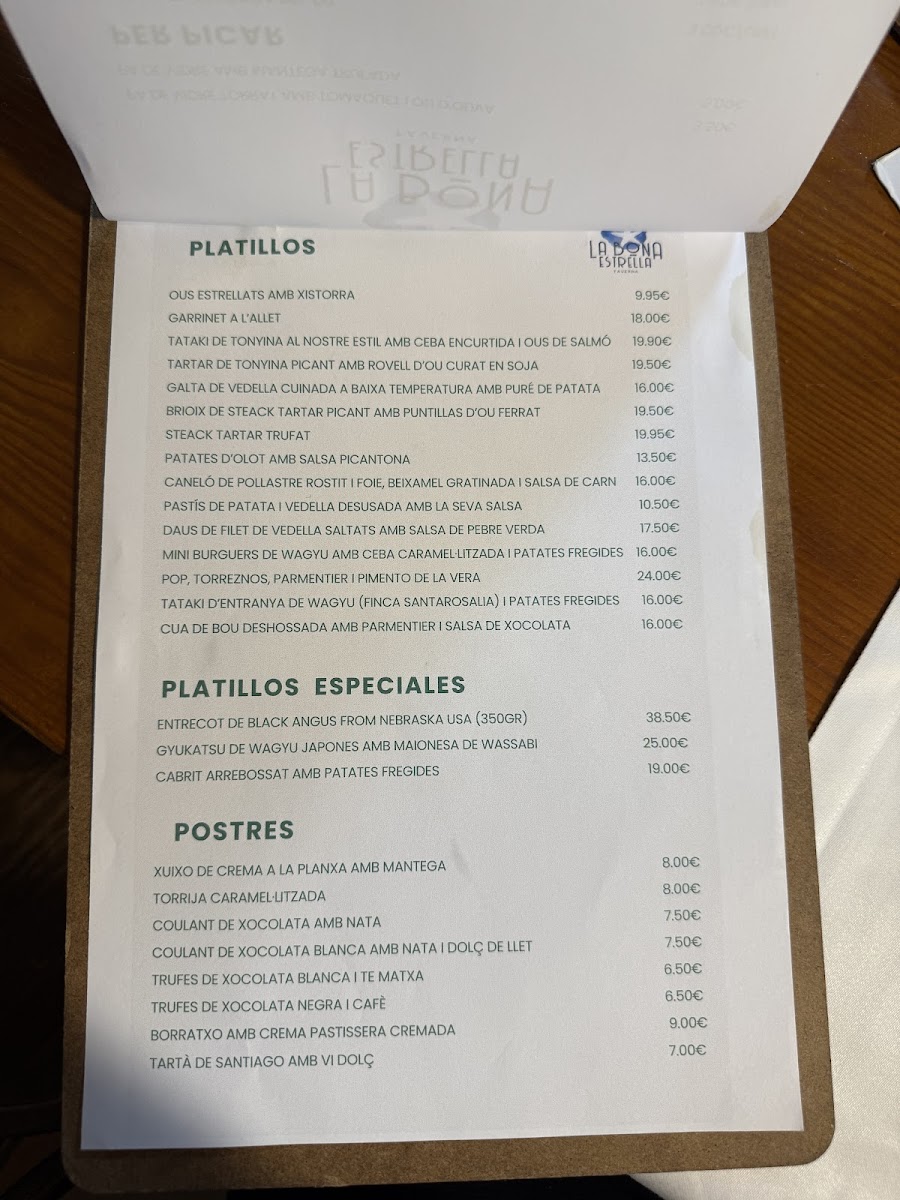 Menu La Bona Estrella-1