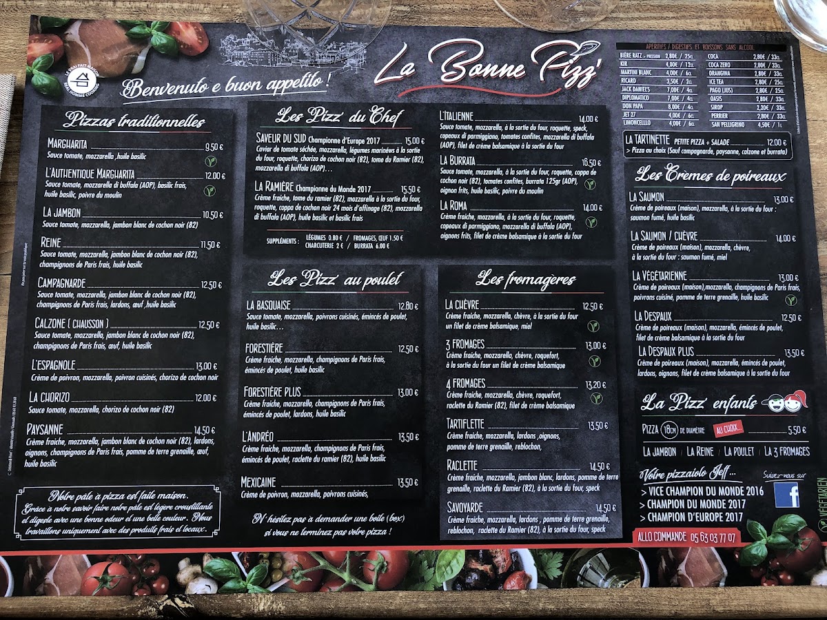 Menu La Bonne Pizz' Caussade-5