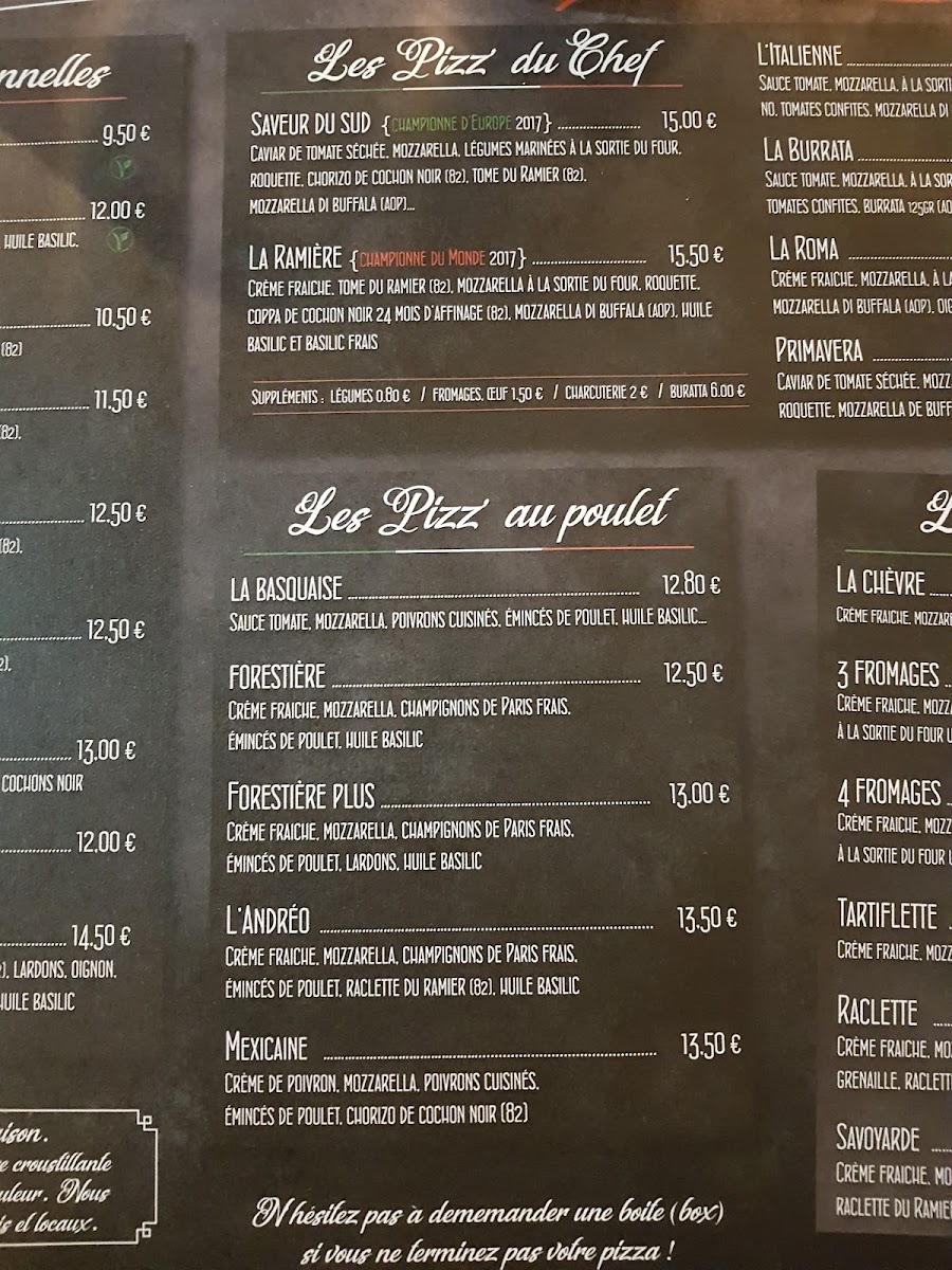 Menu La Bonne Pizz' Caussade-6
